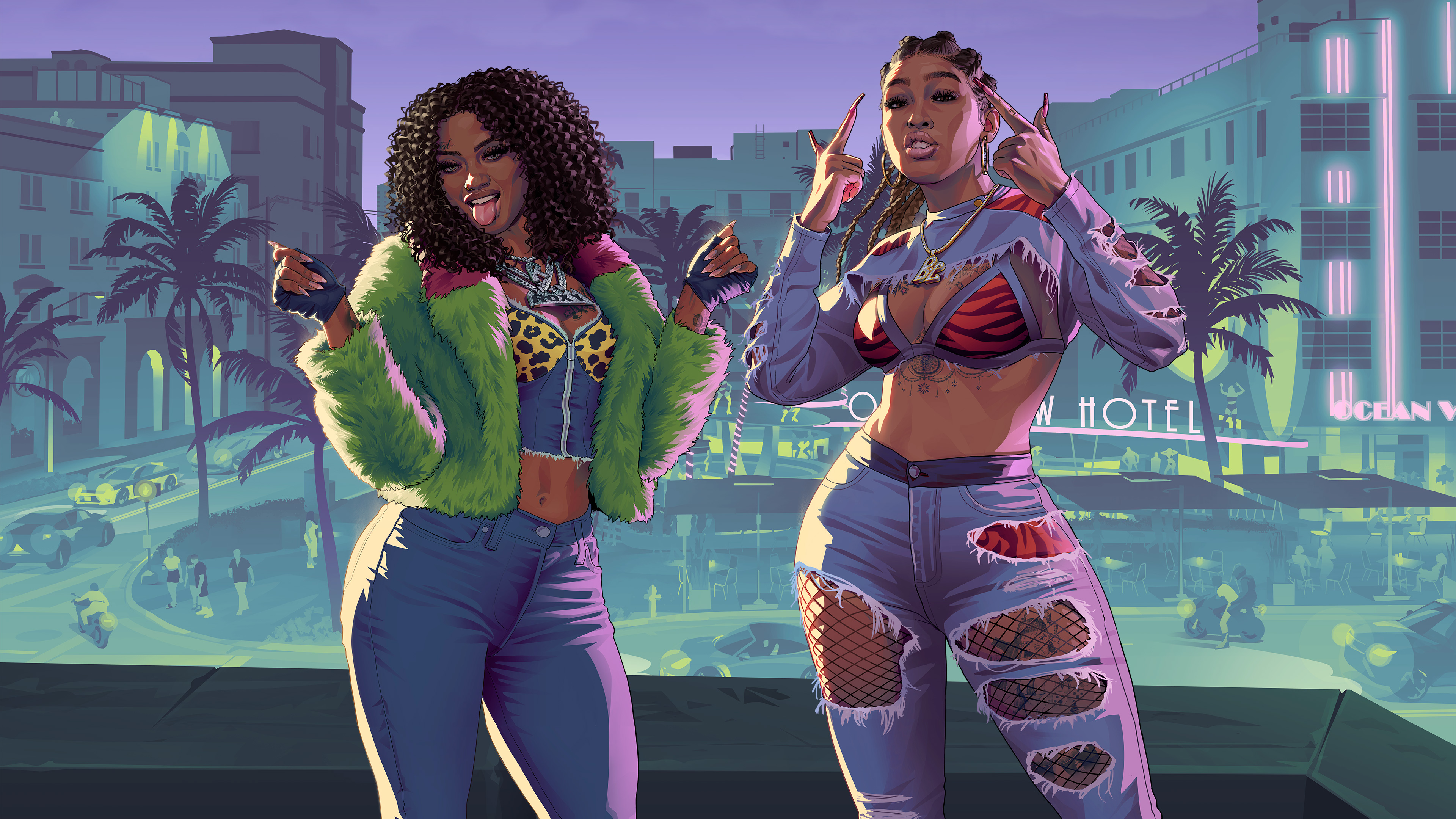 Official GTA VI artwork showing Real Dimez.